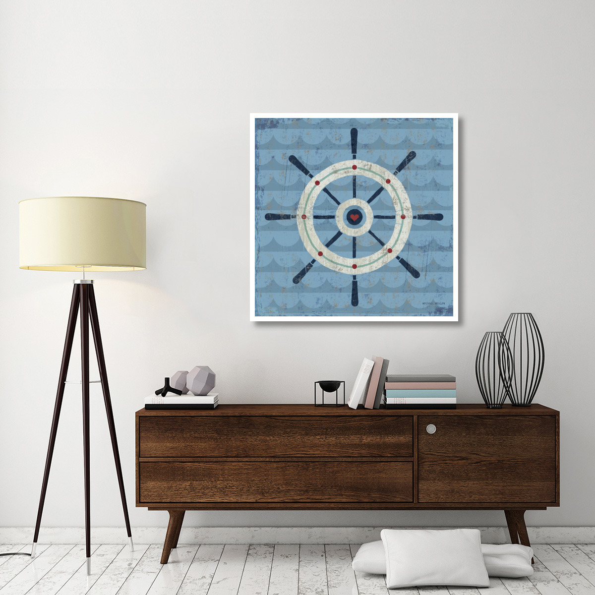 Nautical Love Helm -Paper Art-42&quotx42"