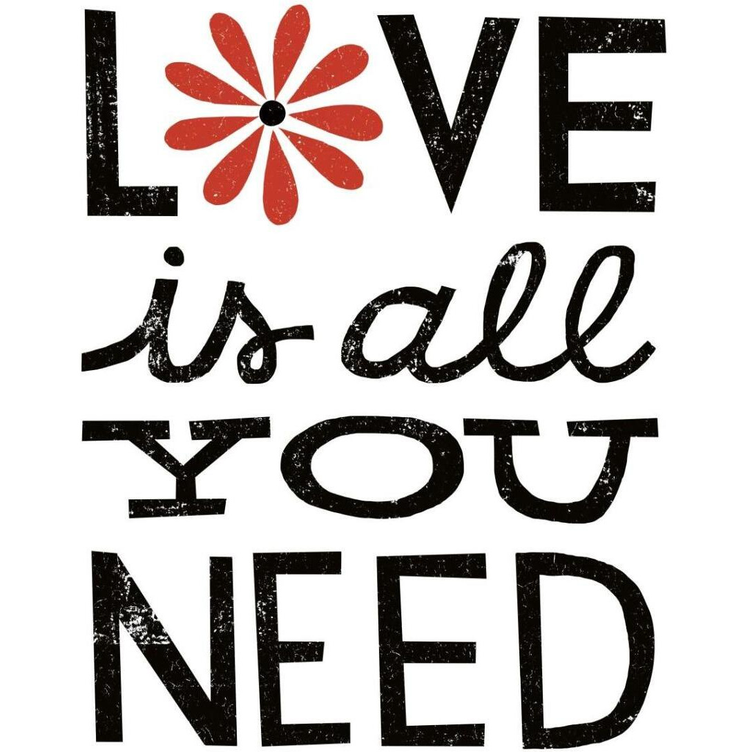 Inspiration Love II Red Flowers -Paper Art-30&quotx37"