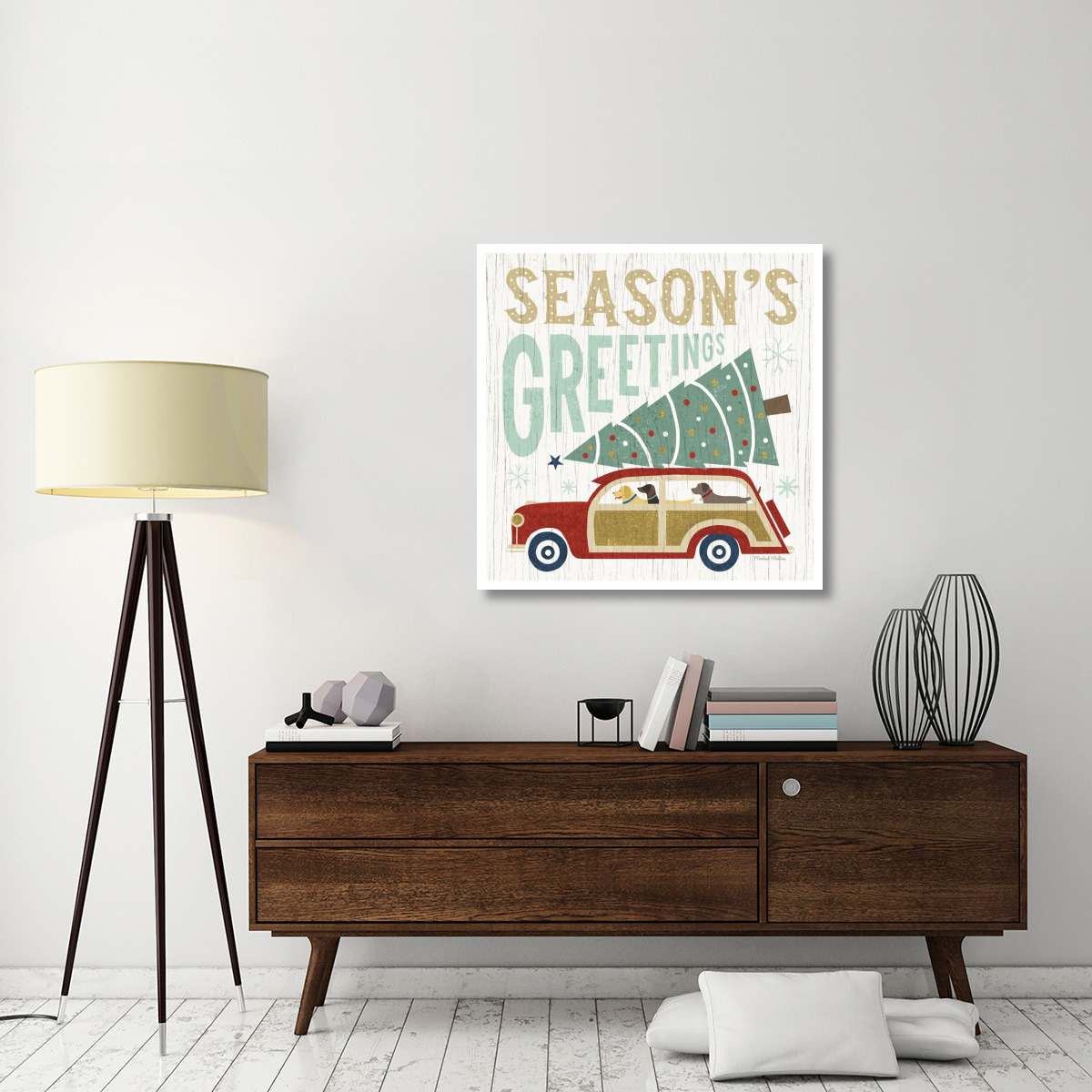 Holiday on Wheels II -Paper Art-38&quotx38"