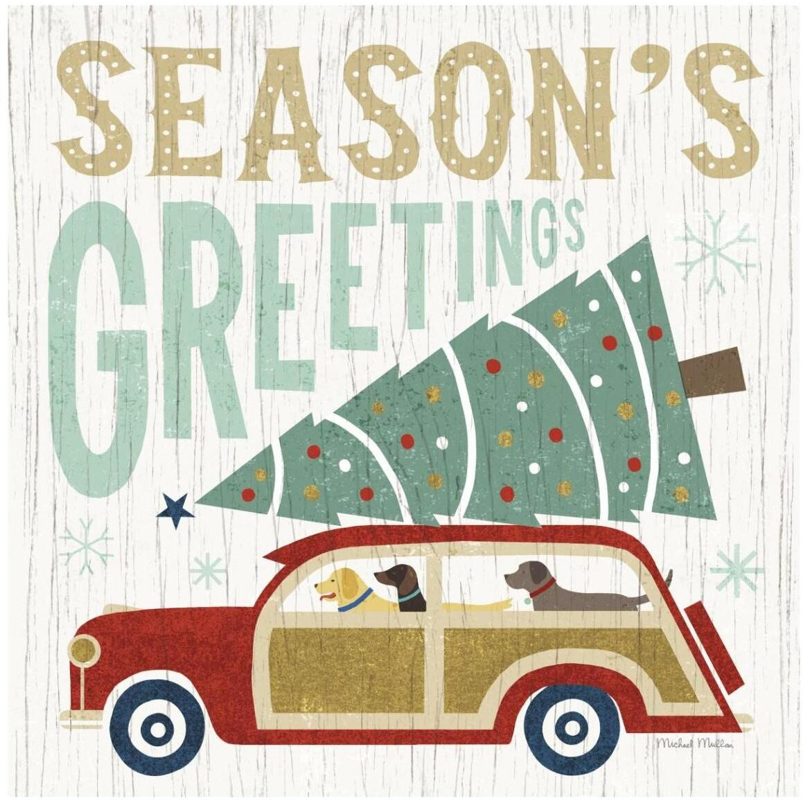 Holiday on Wheels II -Paper Art-42&quotx42"
