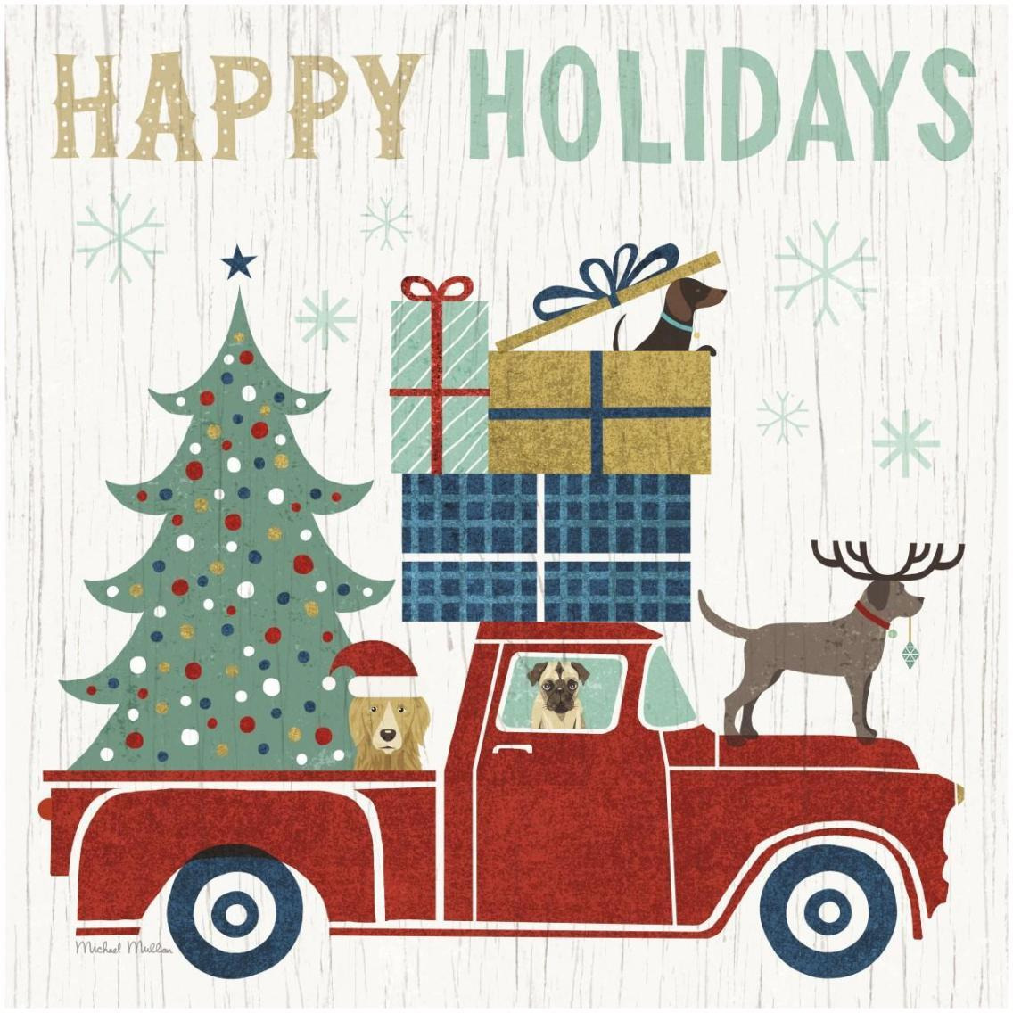 Holiday on Wheels III -Paper Art-32&quotx32"
