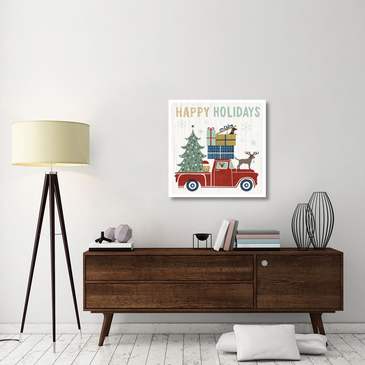 Holiday on Wheels III -Paper Art-32&quotx32"