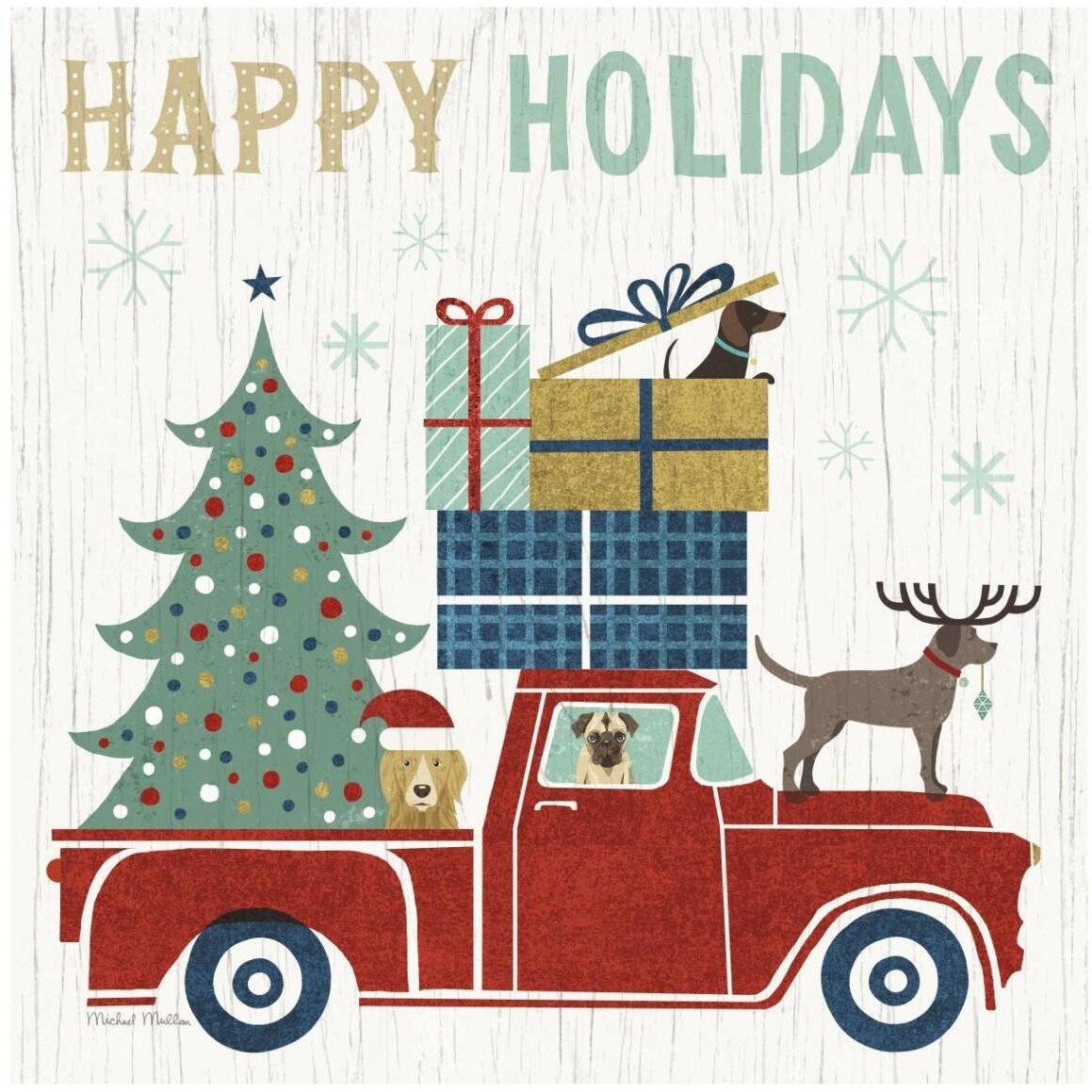 Holiday on Wheels III -Paper Art-42&quotx42"