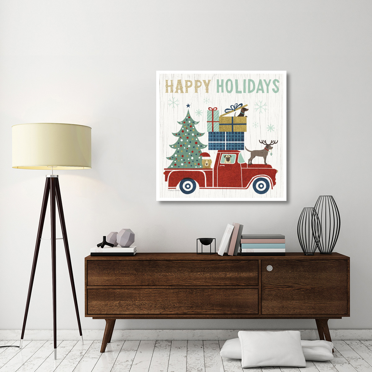 Holiday on Wheels III -Paper Art-42&quotx42"