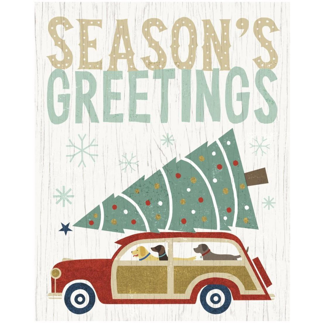 Holiday on Wheels II v2 -Paper Art-18&quotx22"