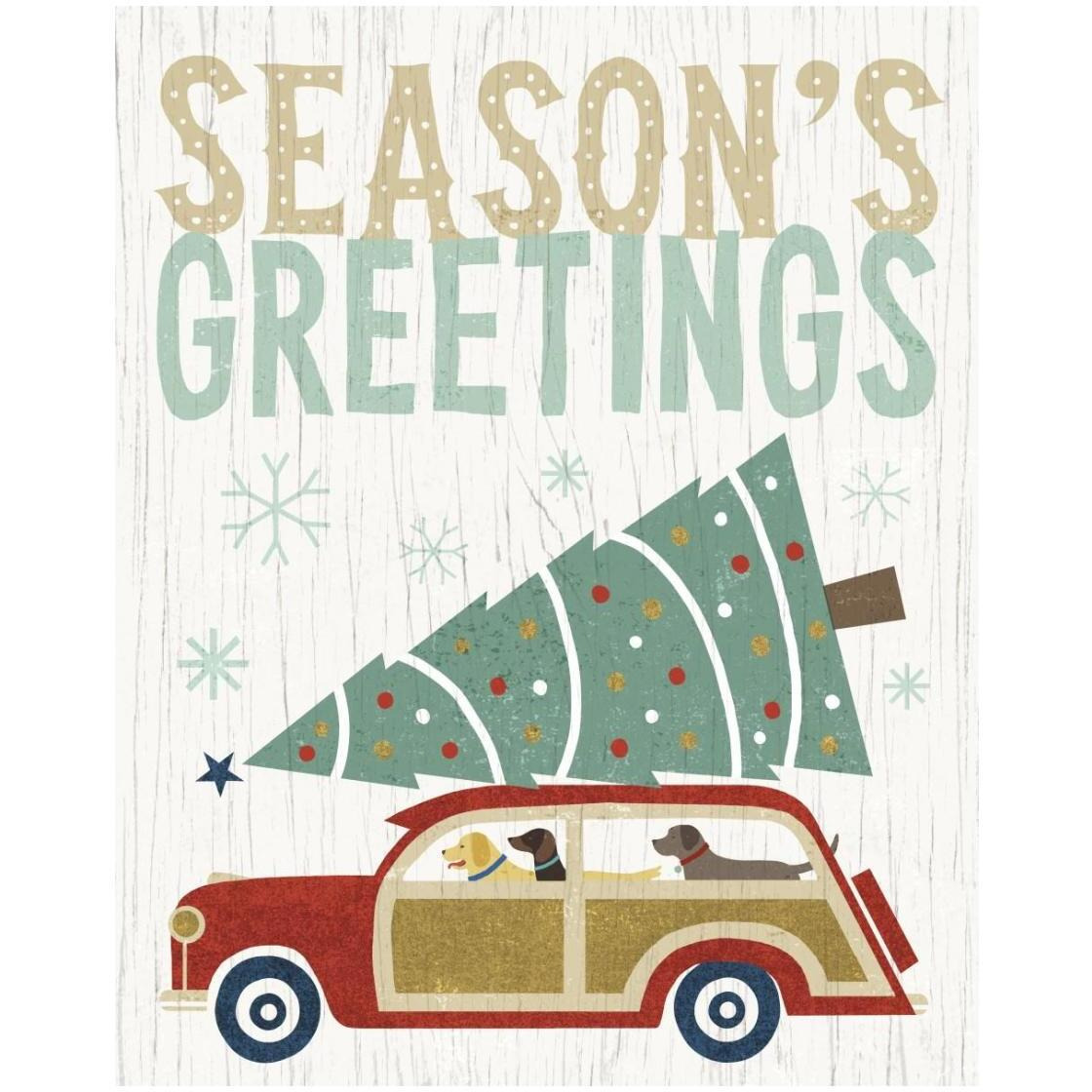 Holiday on Wheels II v2 -Paper Art-22&quotx26"