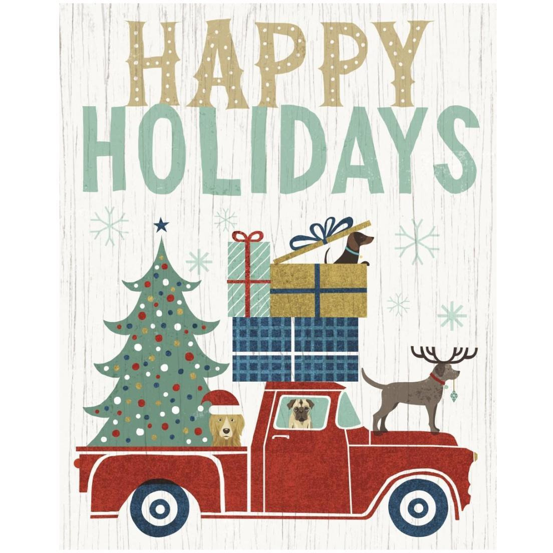Holiday on Wheels III v2 -Paper Art-18&quotx22"