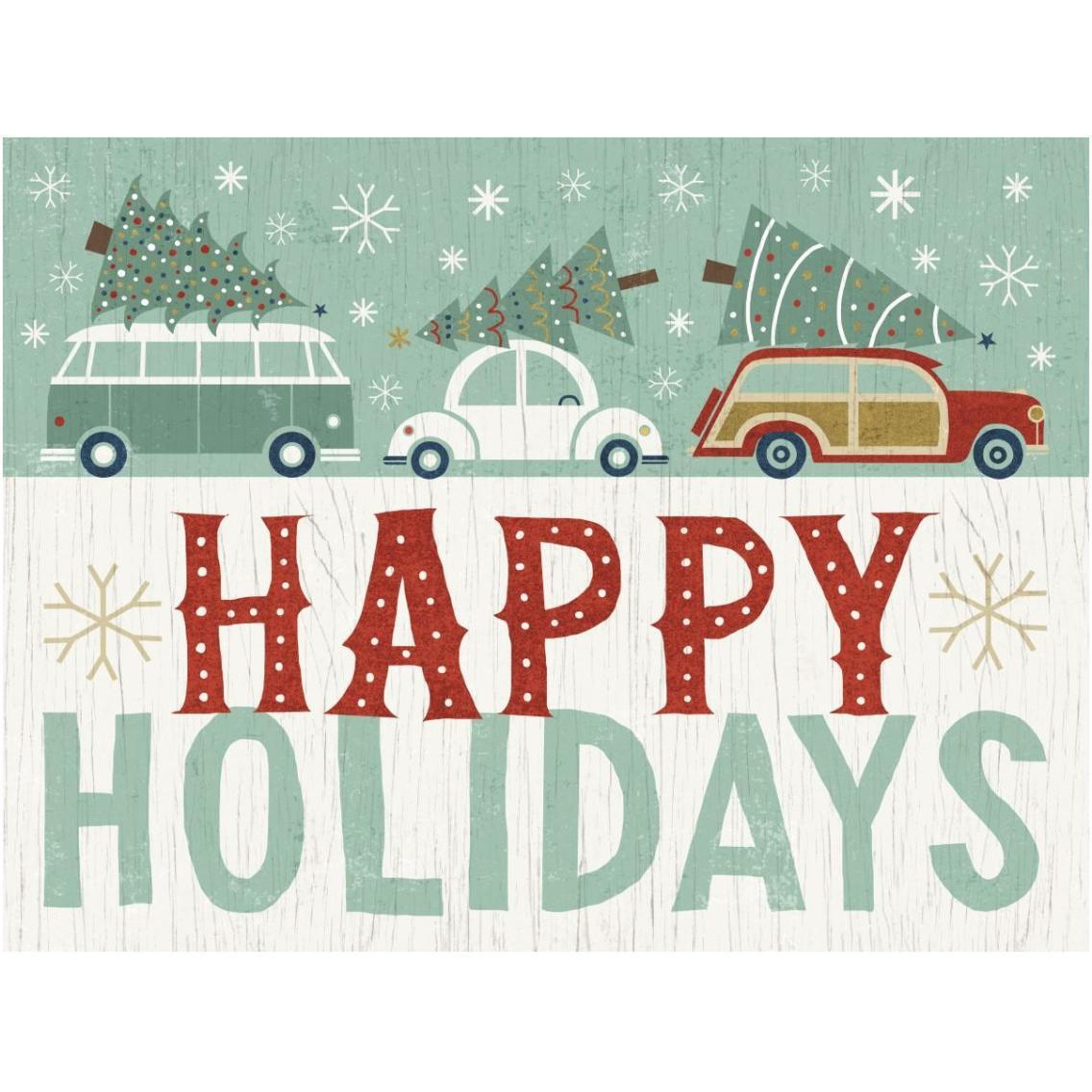 Holiday on Wheels IX -Paper Art-18&quotx14"