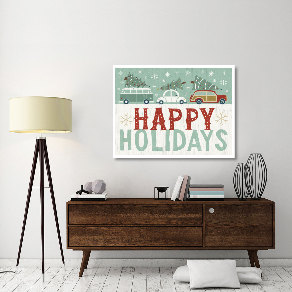 Holiday on Wheels IX -Paper Art-50&quotx38"