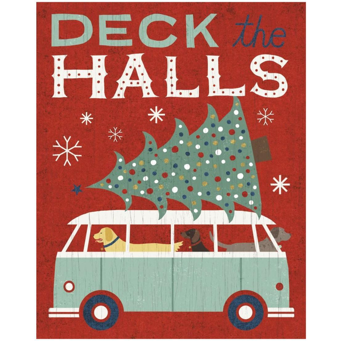 Holiday on Wheels Red IV -Paper Art-18&quotx22"