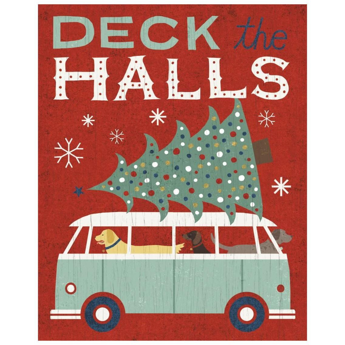 Holiday on Wheels Red IV -Paper Art-22&quotx26"