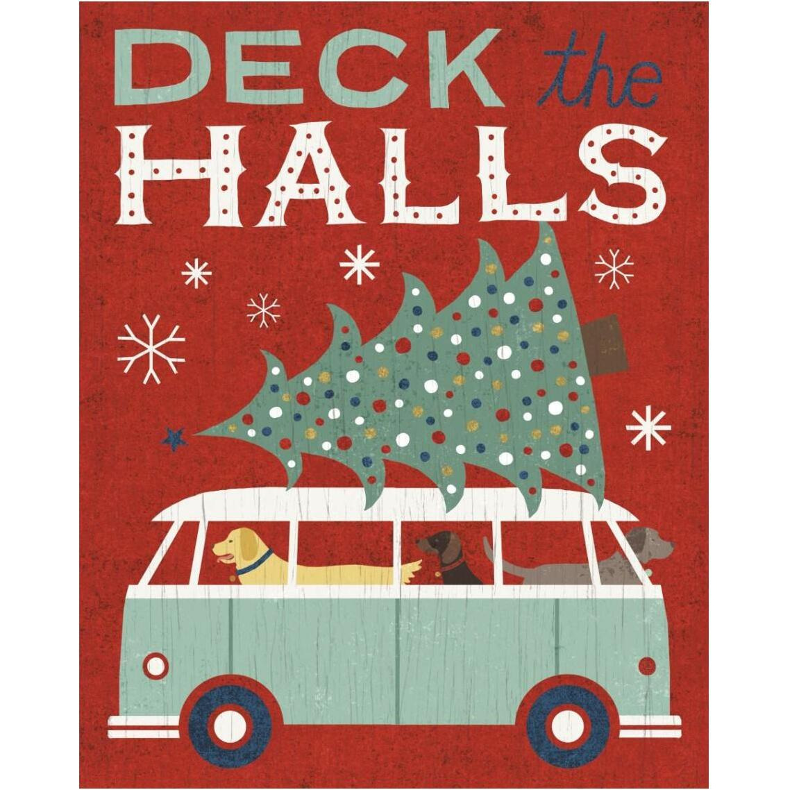 Holiday on Wheels Red IV -Paper Art-30&quotx37"