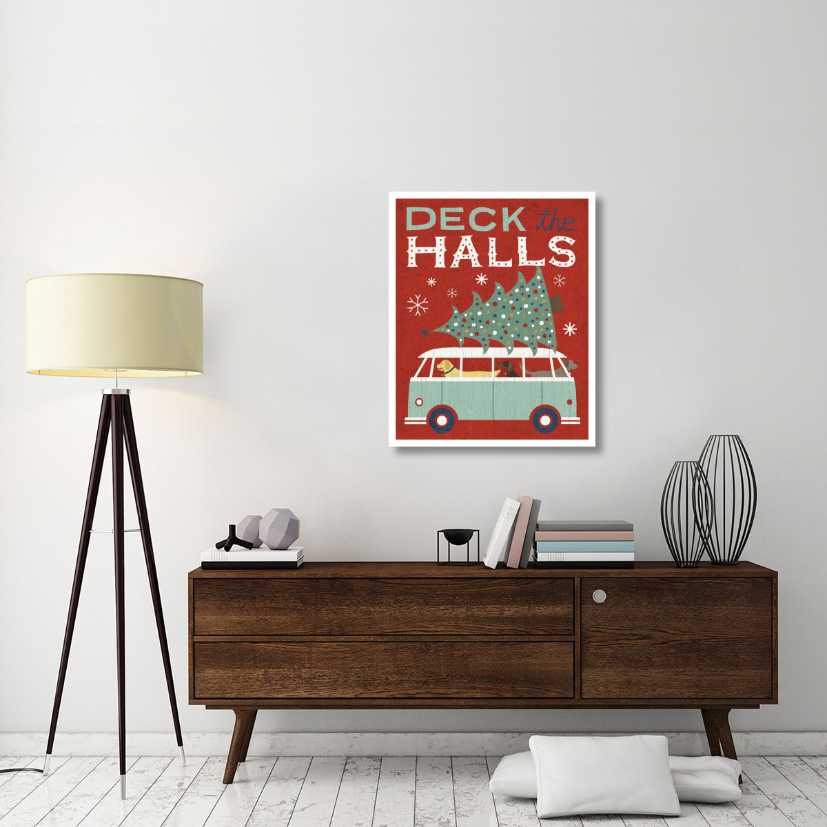 Holiday on Wheels Red IV -Paper Art-30&quotx37"