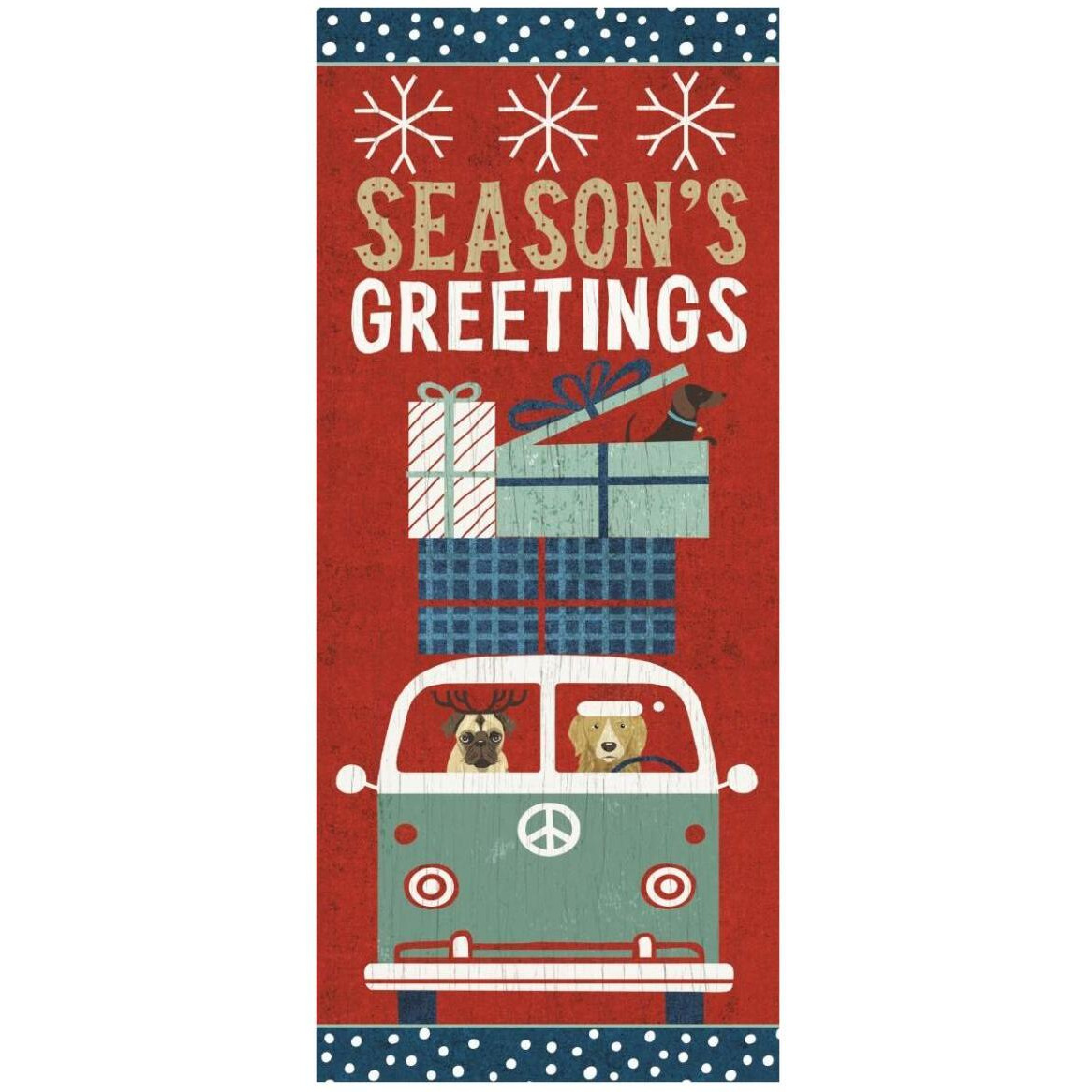 Holiday on Wheels XII Panel -Paper Art-20.92&quotx46"