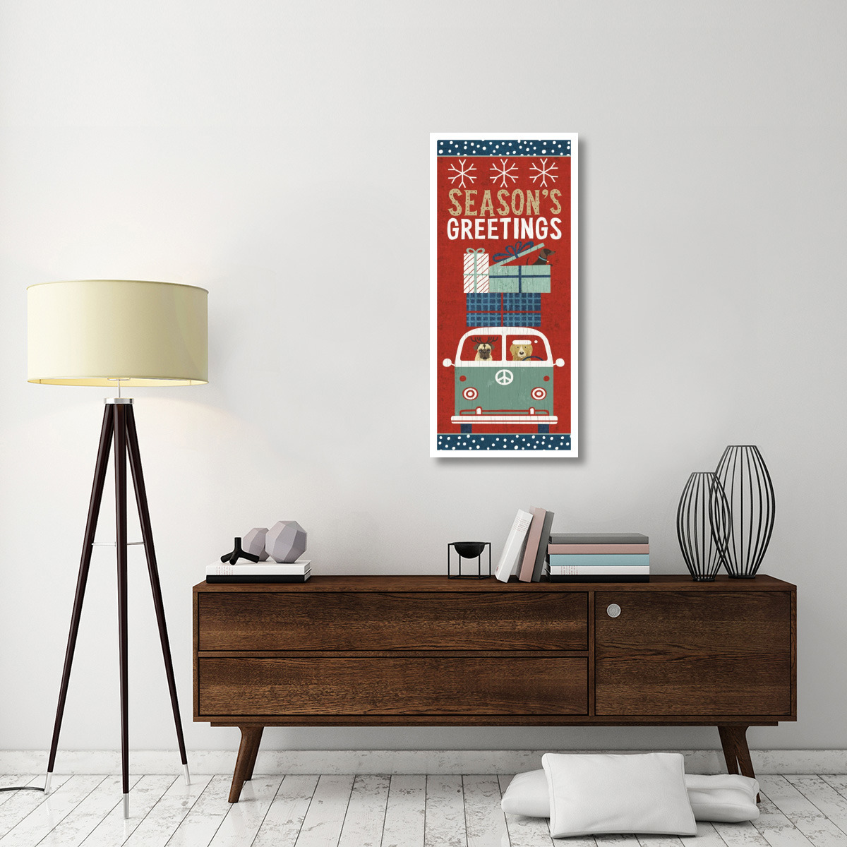 Holiday on Wheels XII Panel -Paper Art-20.92&quotx46"