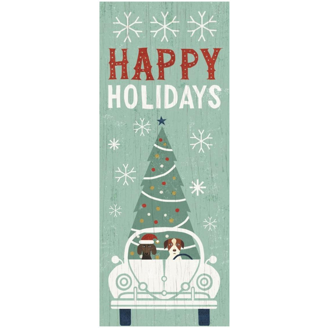 Holiday on Wheels XIII Panel -Paper Art-14&quotx32"