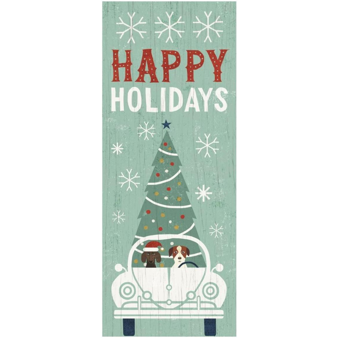 Holiday on Wheels XIII Panel -Paper Art-18&quotx42"