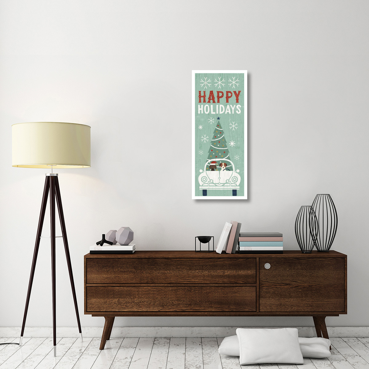 Holiday on Wheels XIII Panel -Paper Art-18&quotx42"