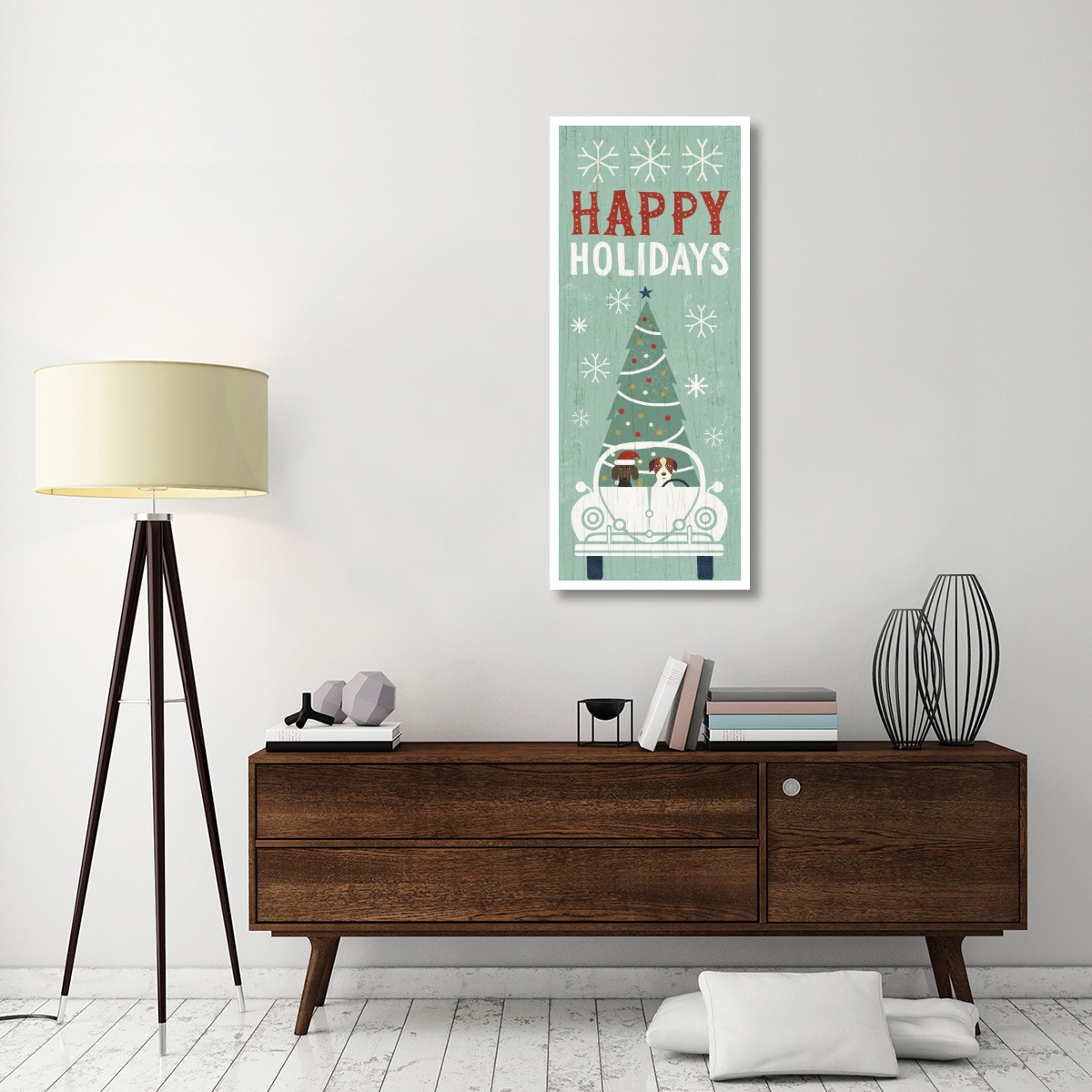 Holiday on Wheels XIII Panel -Paper Art-22&quotx52"