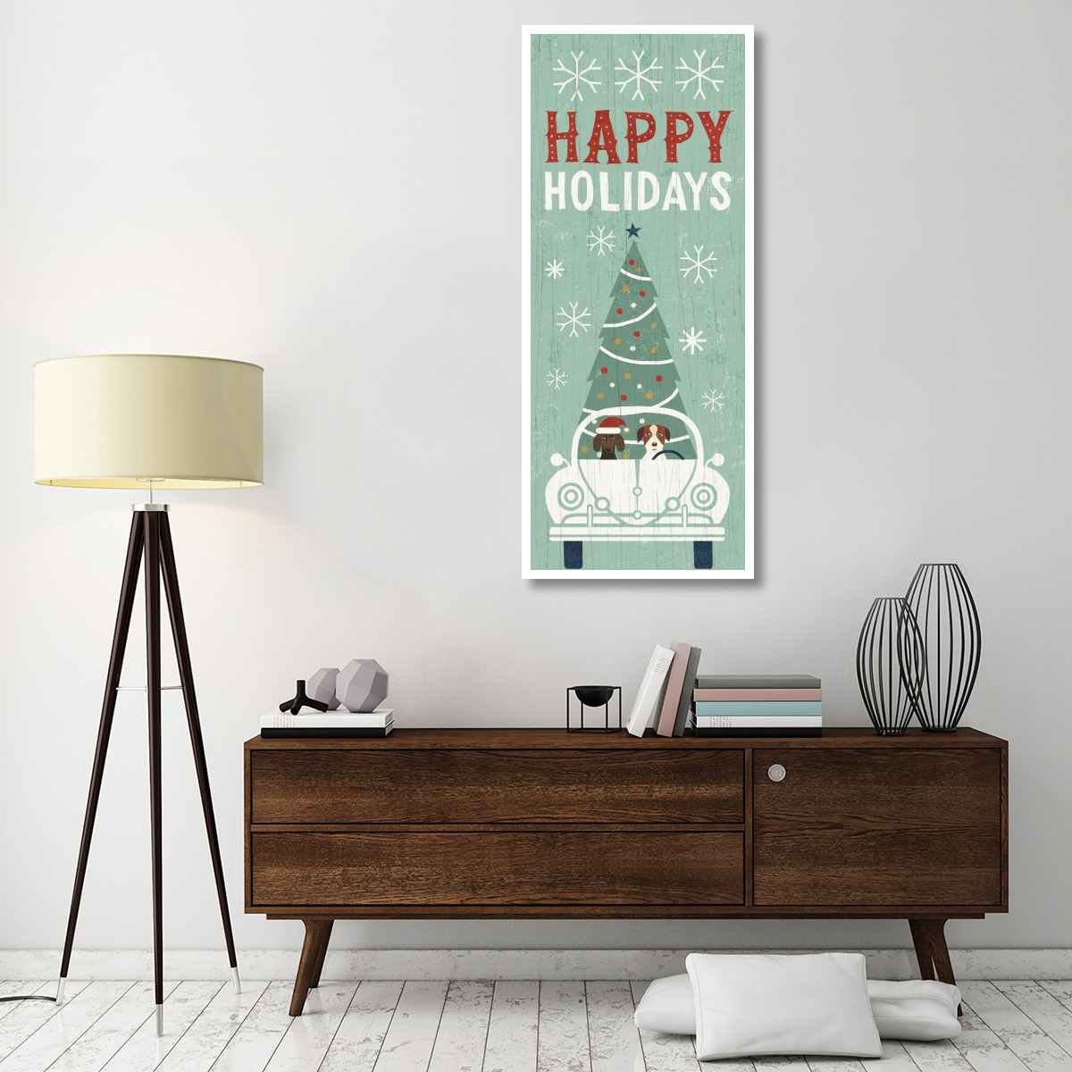 Holiday on Wheels XIII Panel -Paper Art-26&quotx62"