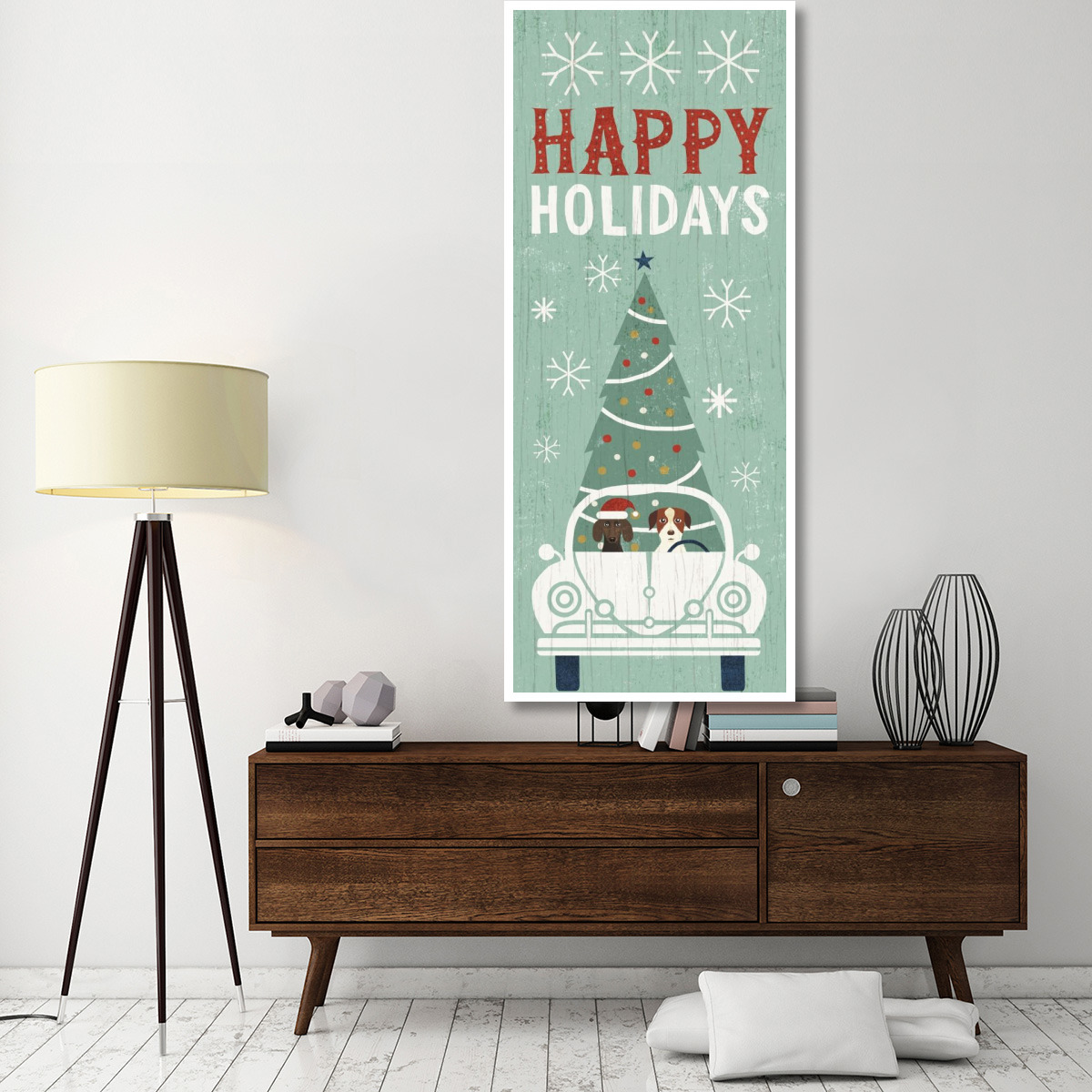 Holiday on Wheels XIII Panel -Paper Art-32&quotx77"