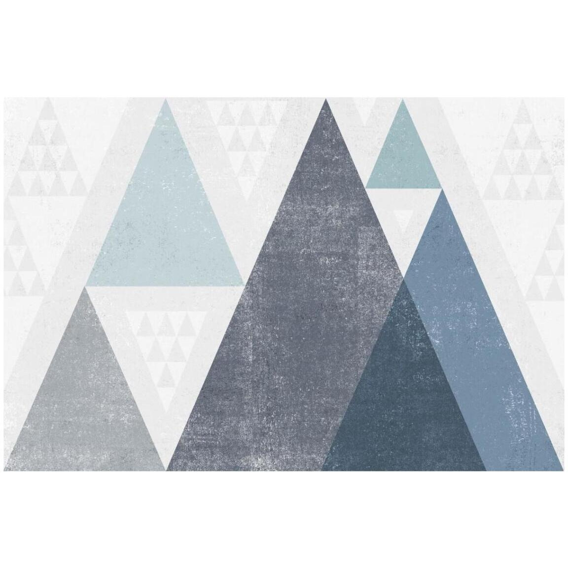 Mod Triangles I Blue -Paper Art-20&quotx14"