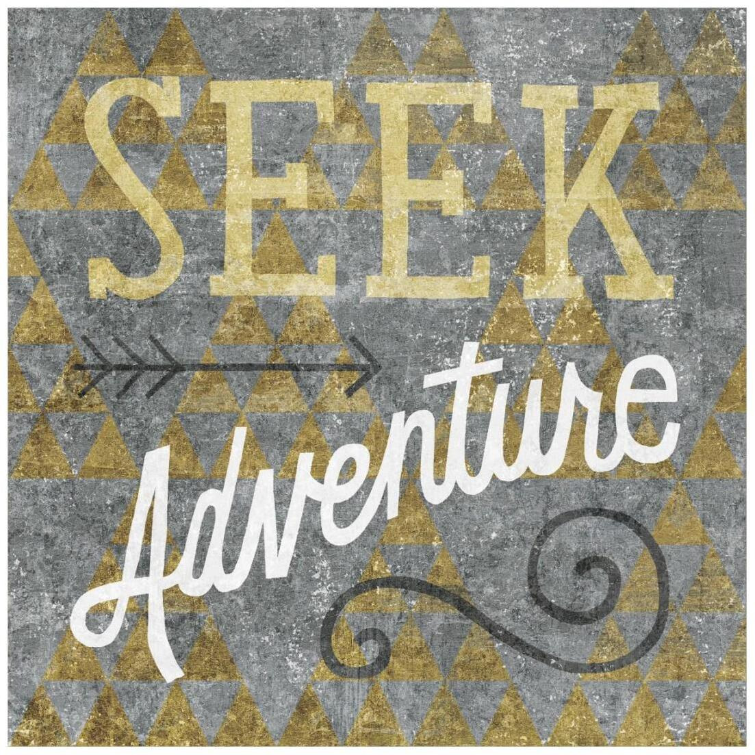 Mod Triangles Seek Adventure Gold -Paper Art-20&quotx20"