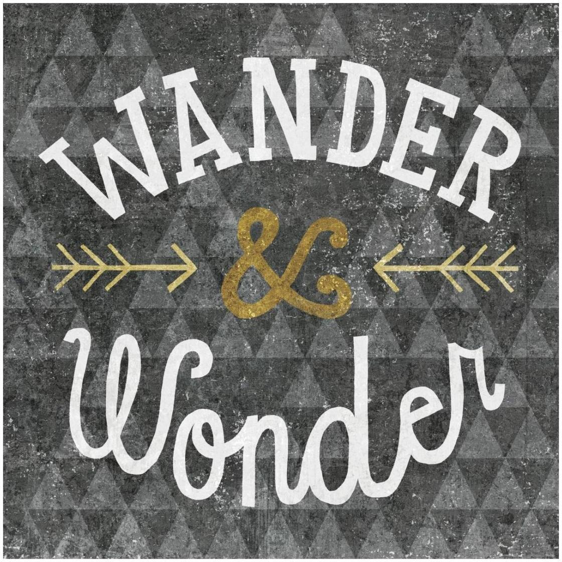 Mod Triangles Wander and Wonder Gold -Paper Art-26&quotx26"