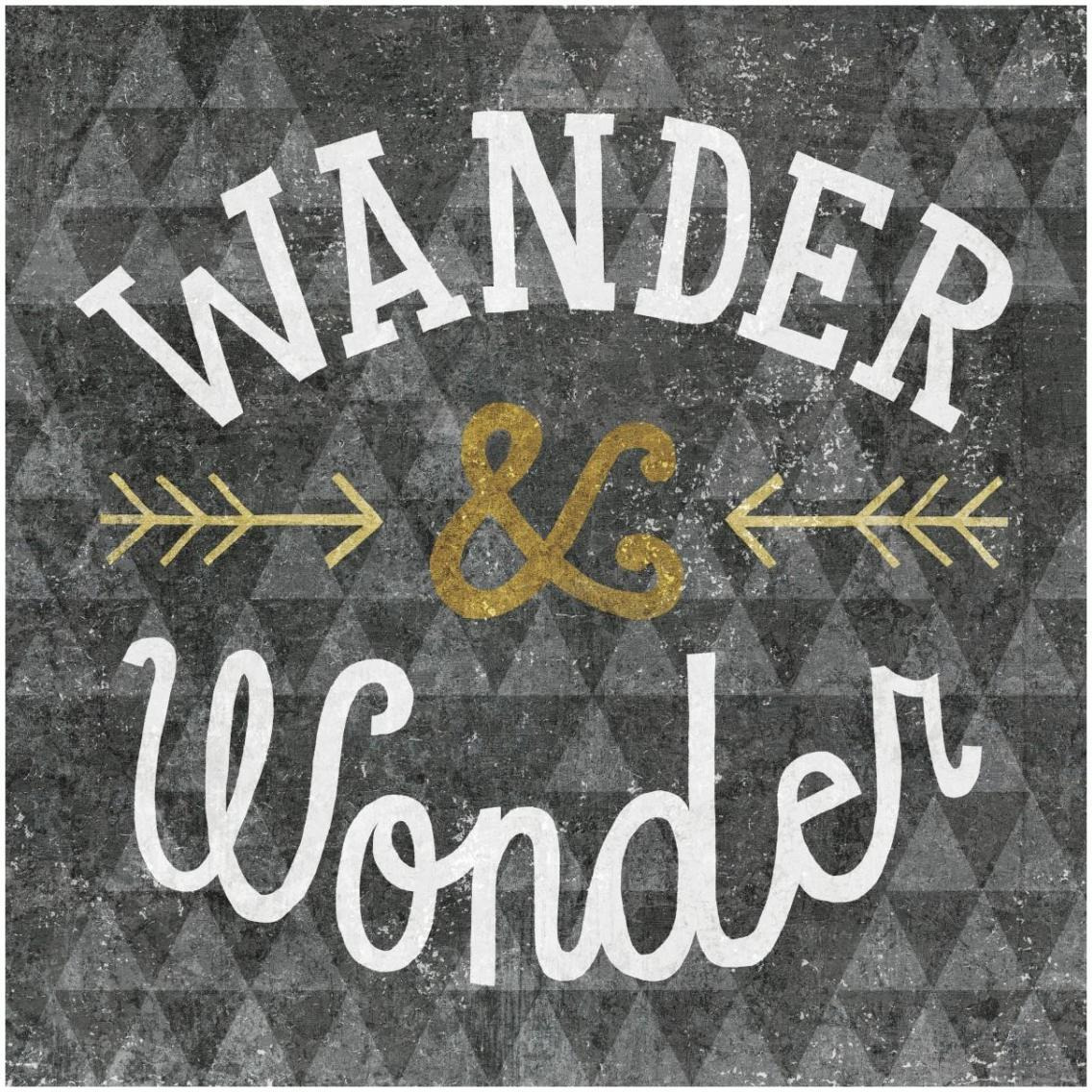 Mod Triangles Wander and Wonder Gold -Paper Art-32&quotx32"