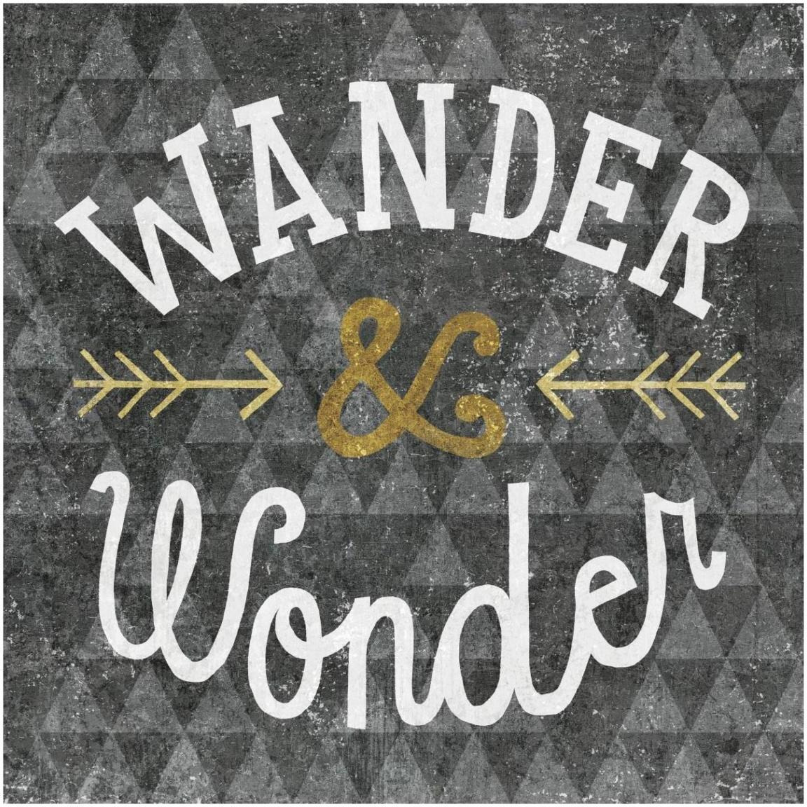 Mod Triangles Wander and Wonder Gold -Paper Art-42&quotx42"