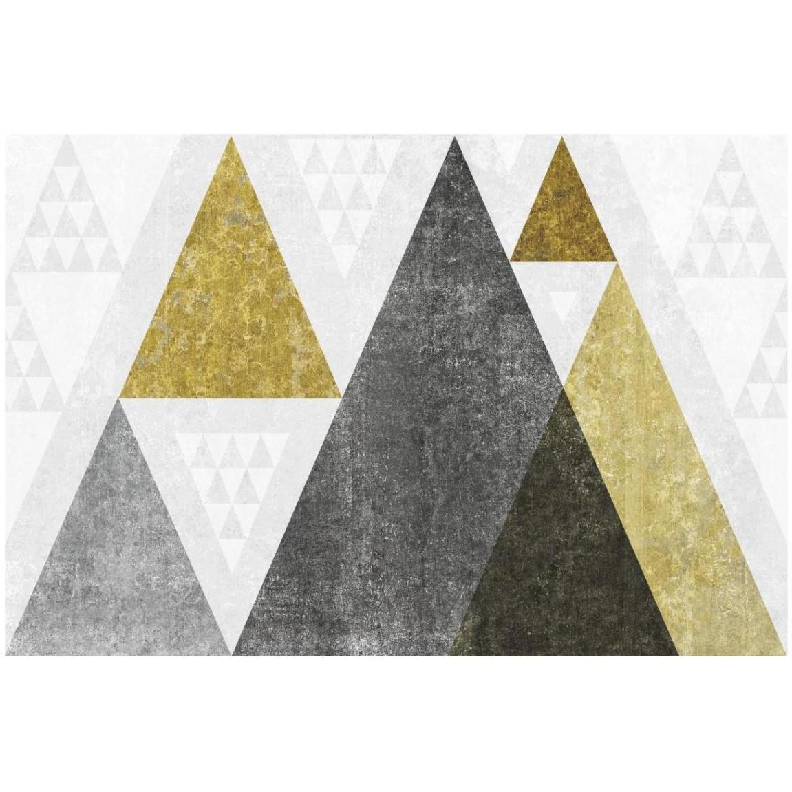 Mod Triangles I Gold -Paper Art-20&quotx14"