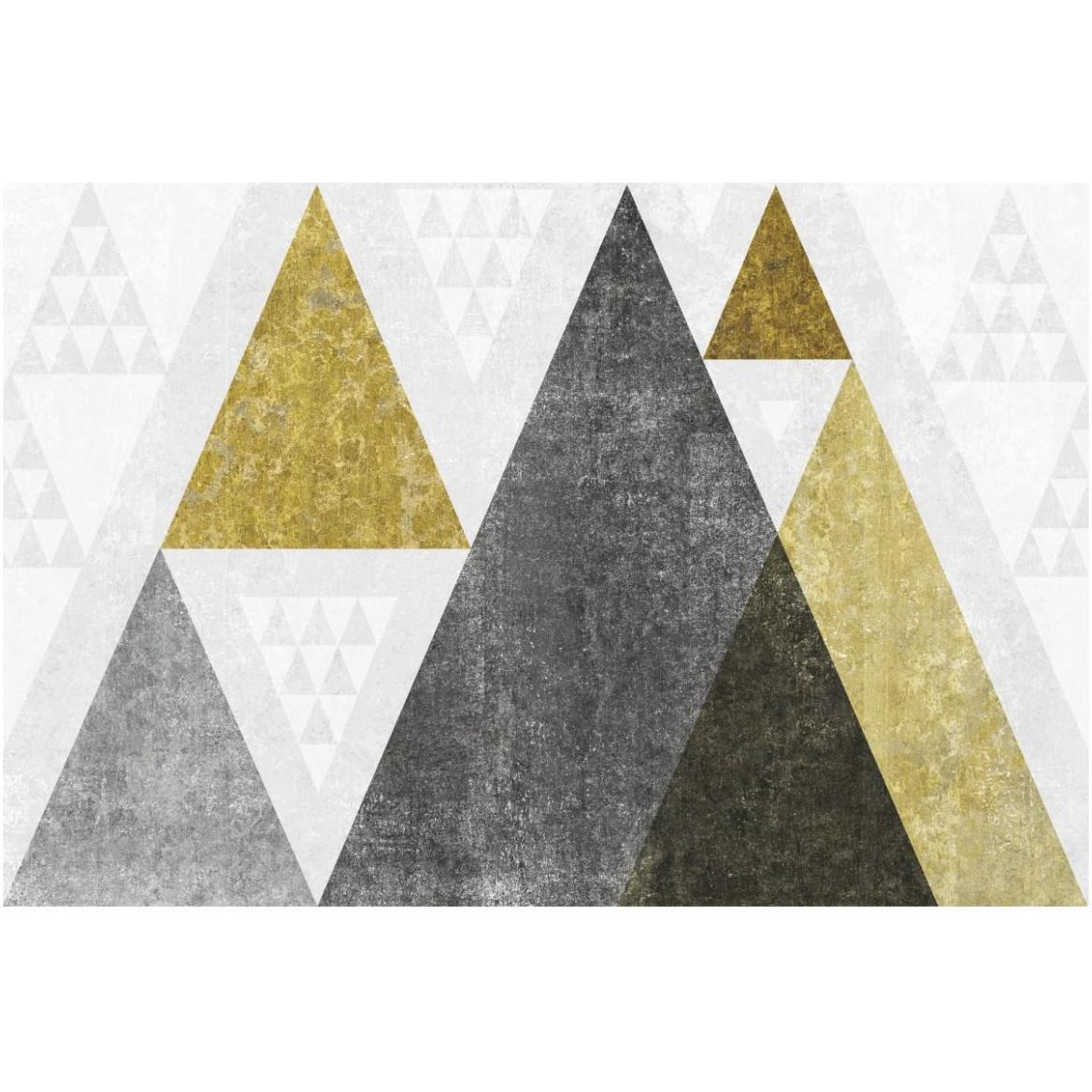 Mod Triangles I Gold -Paper Art-62&quotx42"