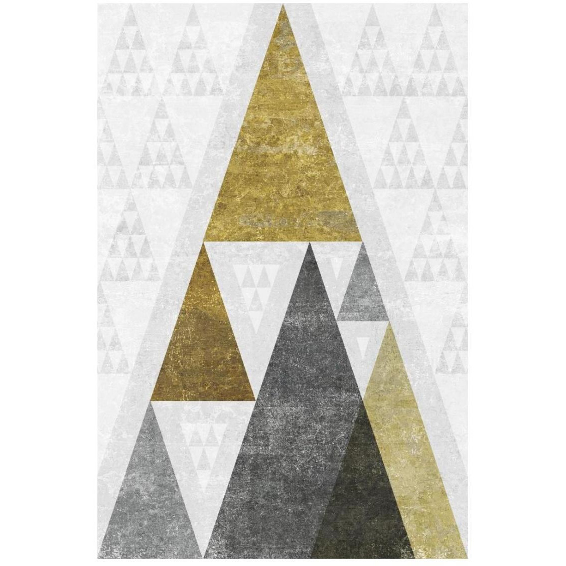 Mod Triangles III Gold -Paper Art-18&quotx26"