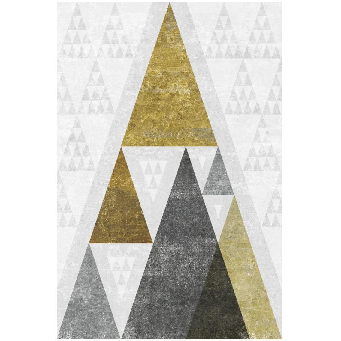 Mod Triangles III Gold -Paper Art-22&quotx32"