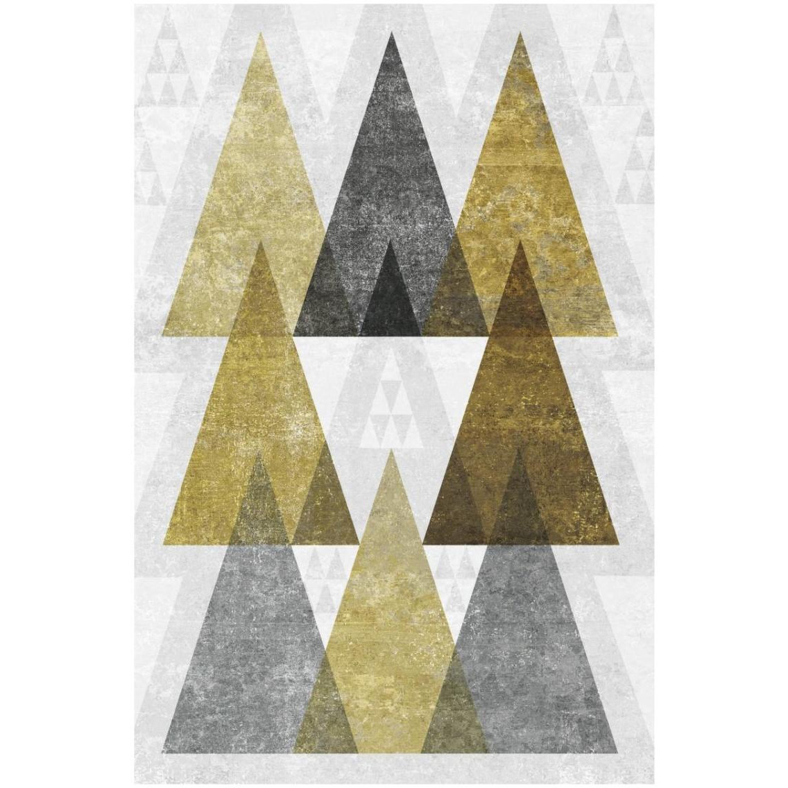 Mod Triangles IV Gold -Paper Art-22&quotx32"