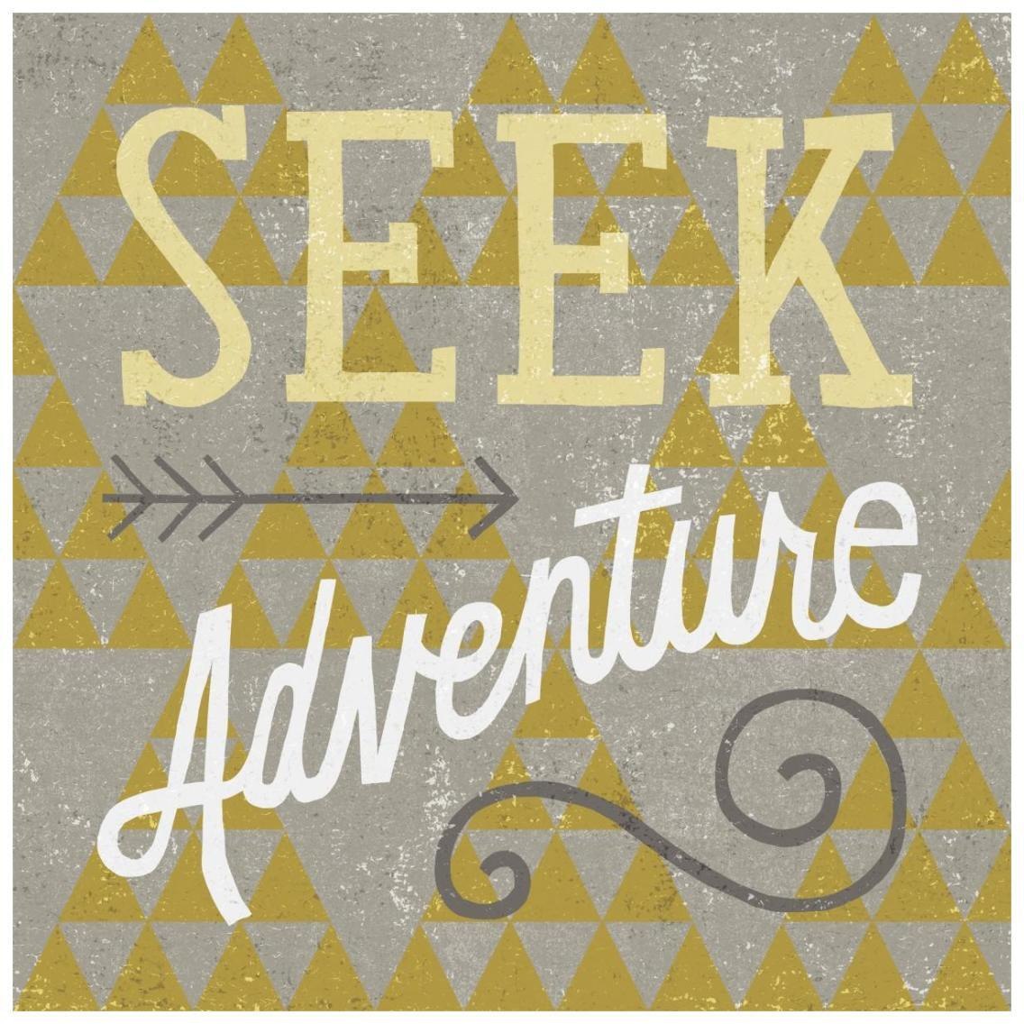 Mod Triangles Seek Adventure Retro -Paper Art-26&quotx26"