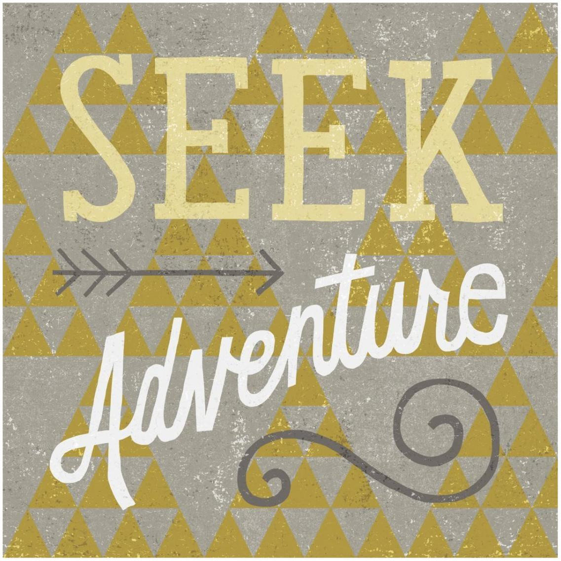 Mod Triangles Seek Adventure Retro -Paper Art-32&quotx32"