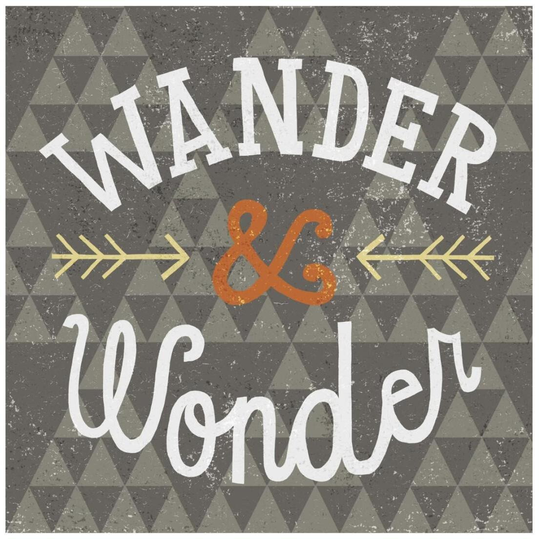Mod Triangles Wander and Wonder Retro -Paper Art-20&quotx20"