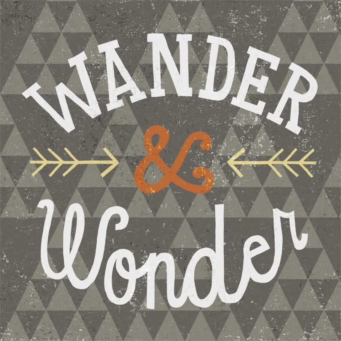Mod Triangles Wander and Wonder Retro -Paper Art-38&quotx38"