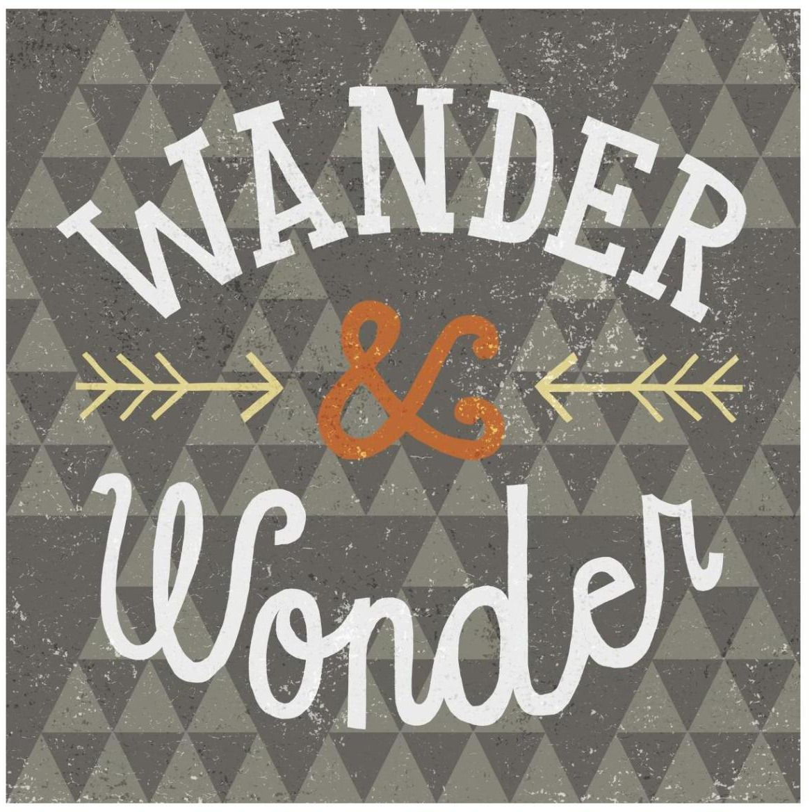 Mod Triangles Wander and Wonder Retro -Paper Art-42&quotx42"