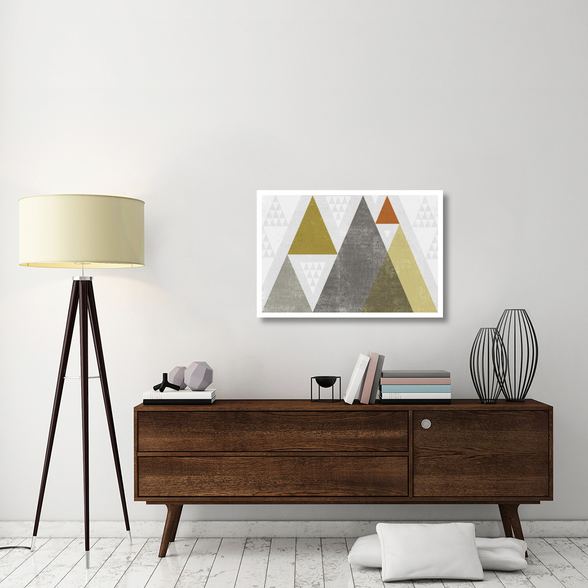 Mod Triangles I Retro -Paper Art-38&quotx26"
