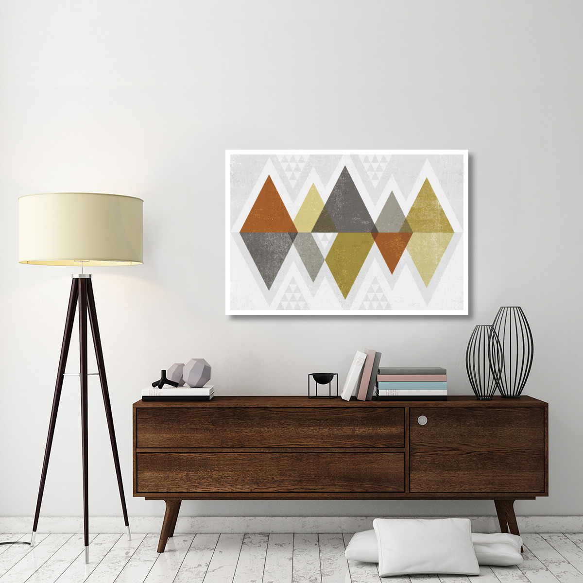 Mod Triangles II Retro -Paper Art-50&quotx34"