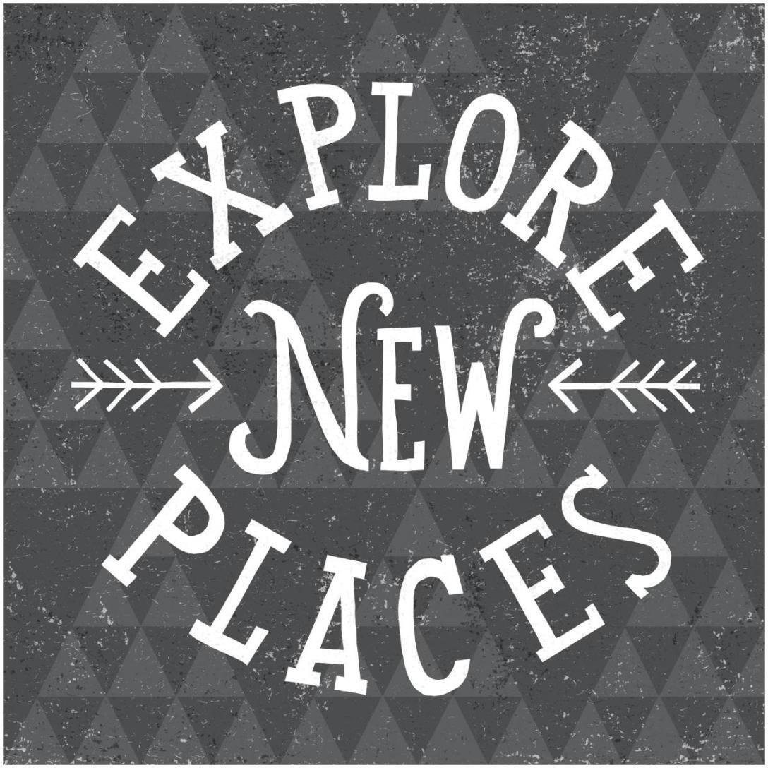 Mod Triangles Explore New Places -Paper Art-20&quotx20"