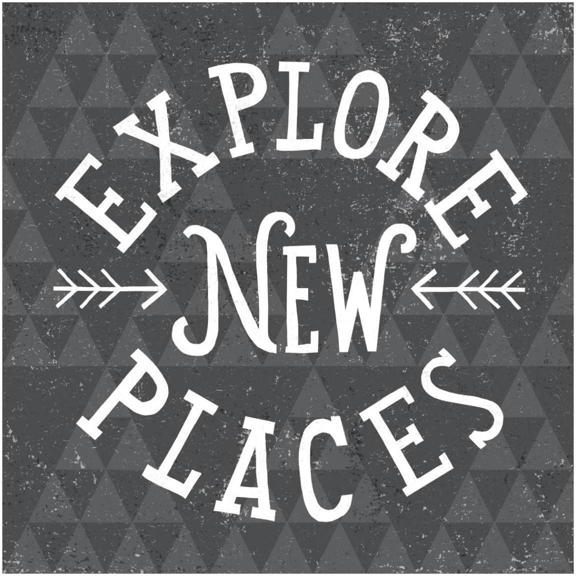 Mod Triangles Explore New Places -Paper Art-42&quotx42"