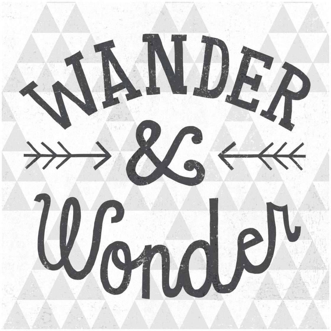 Mod Triangles Wander and Wonder -Paper Art-26&quotx26"