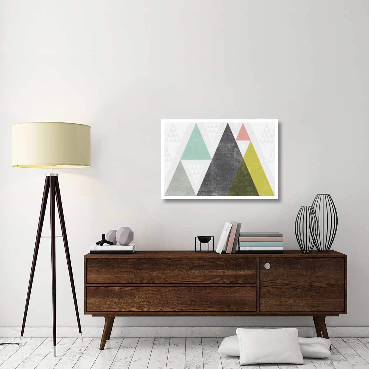 Mod Triangles I -Paper Art-38&quotx26"
