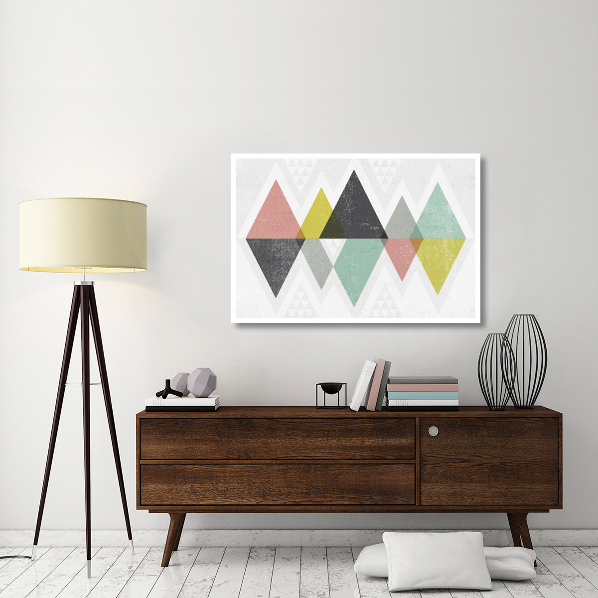 Mod Triangles II -Paper Art-50&quotx34"