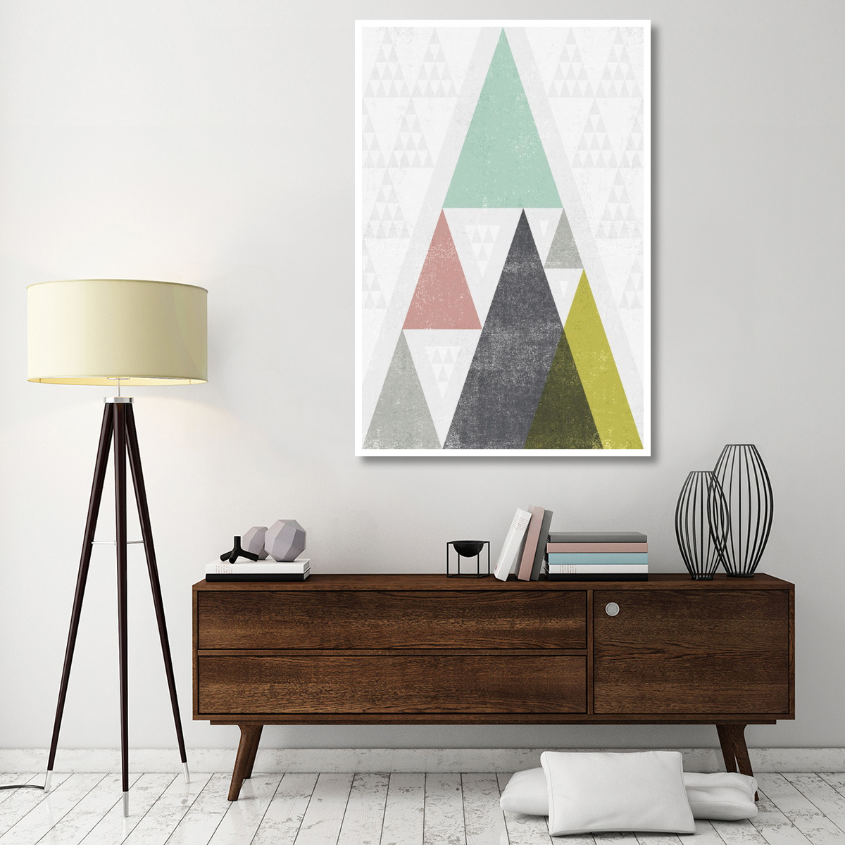 Mod Triangles III -Paper Art-42&quotx62"