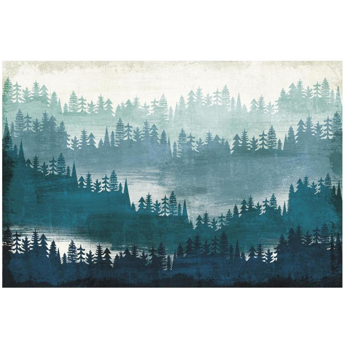 Mountainscape Blue -Paper Art-20&quotx14"