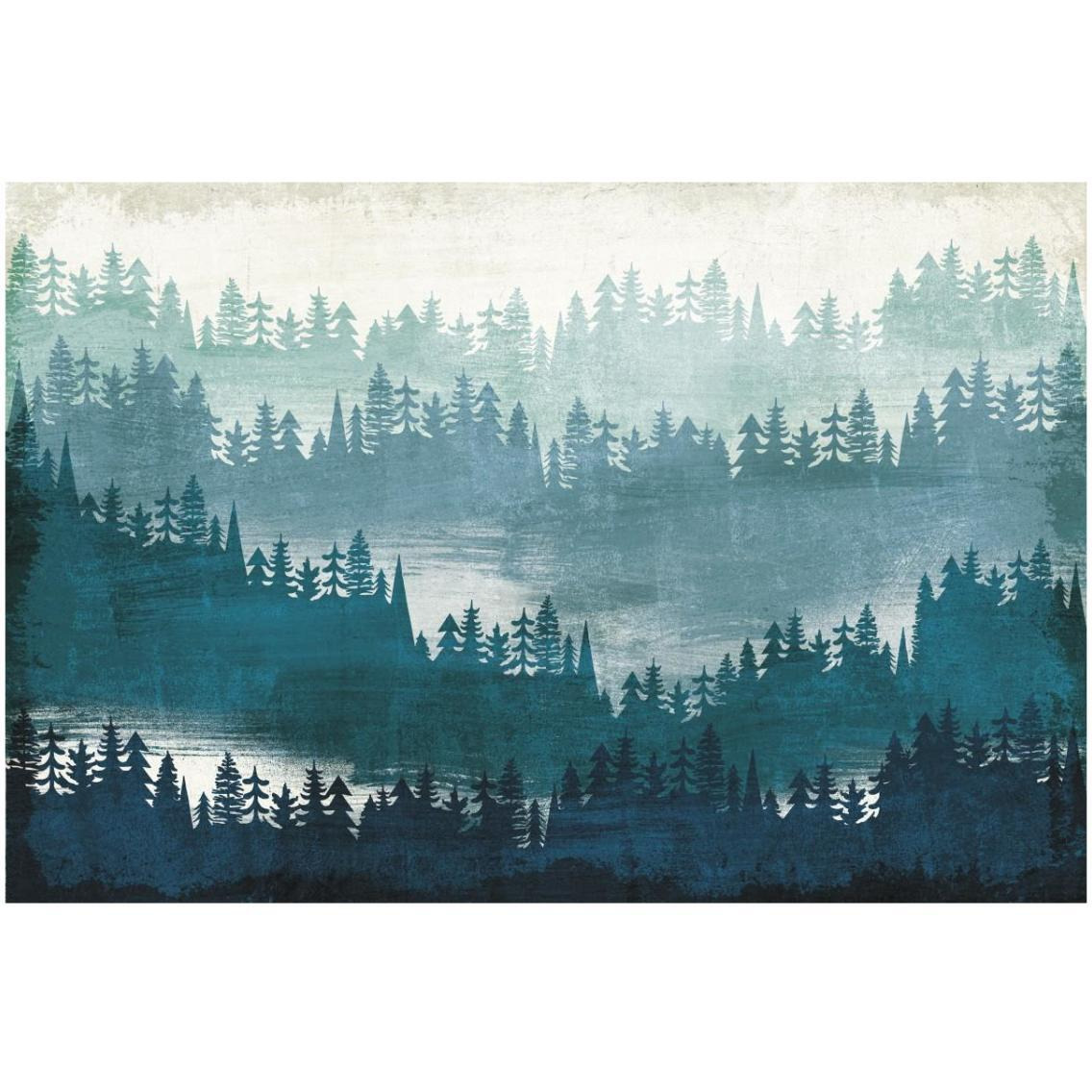 Mountainscape Blue -Paper Art-32&quotx22"
